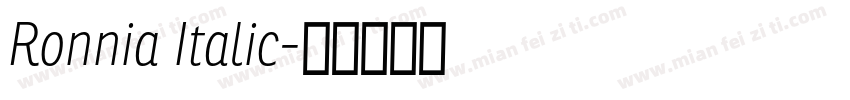 Ronnia Italic字体转换